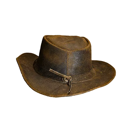 Distressed Brown Leather Cowboy Hat for Men & Women – Western Cowhide