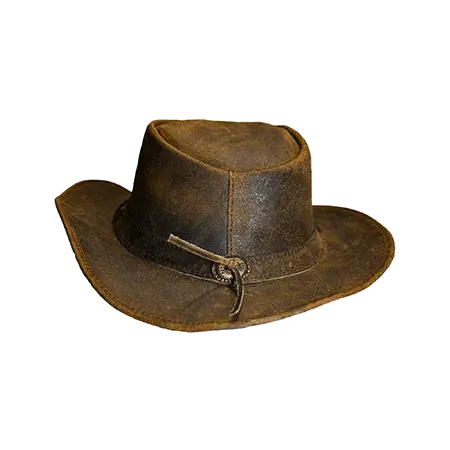 Vintage Brown Leather Cowboy Hat – Ranch Rodeo Series, S-XXL Sizes