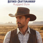Distressed Brown Leather Cowboy Hat for Men & Women – Western Cowhide